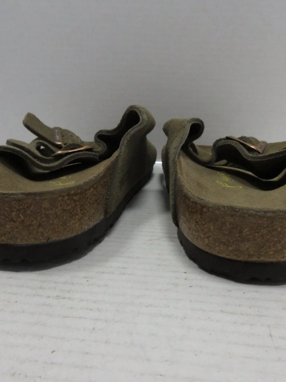 Brand New! Birkenstock Men's Two-Buckle Suede Sandals in Olive Brown Size 11
